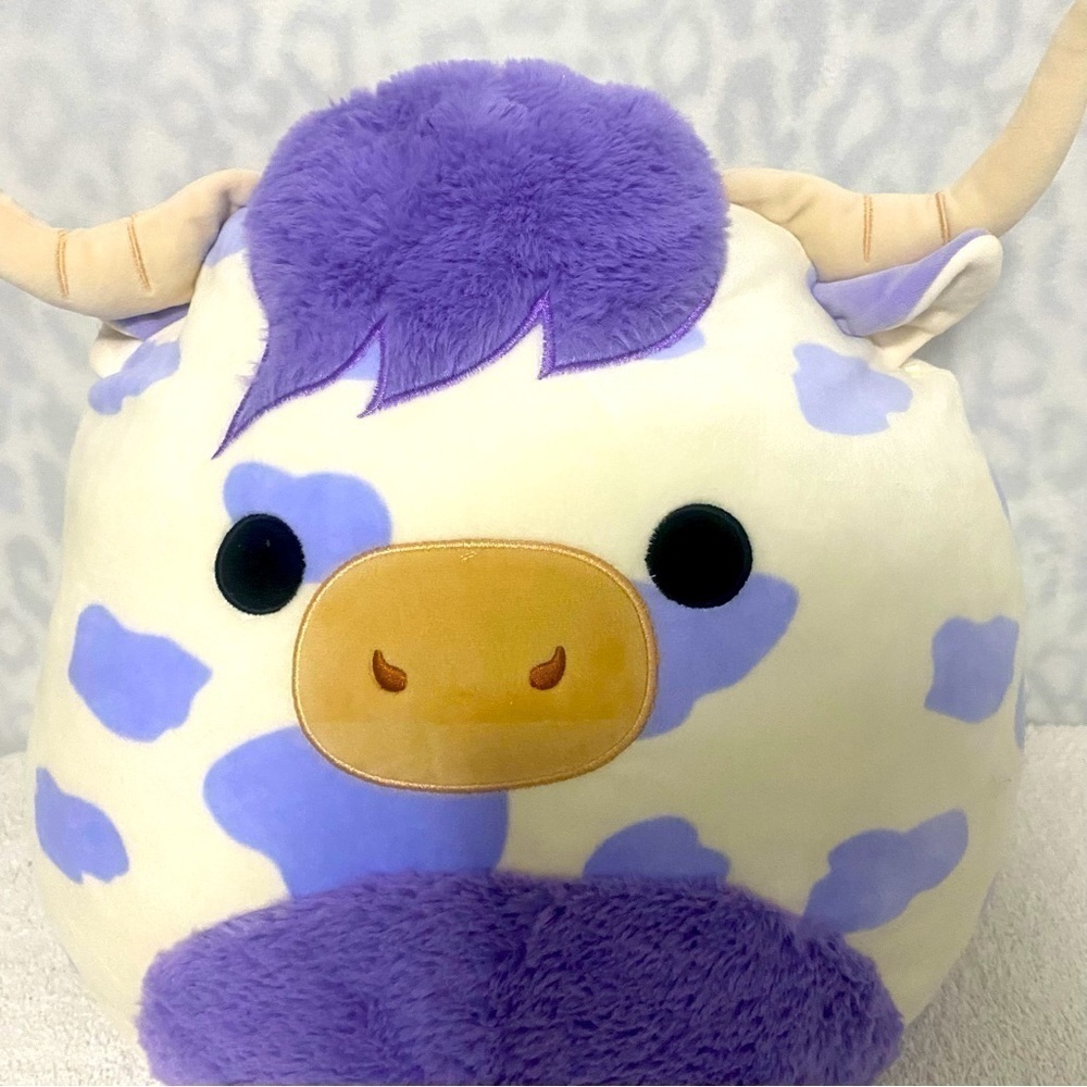 Squishmallow 16" Conway The Purple Spotted Highland Cow Plush Toy